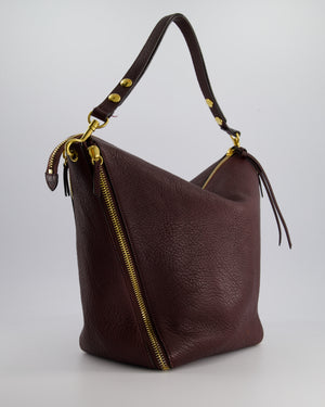 Mulberry Burgundy Camden Grained Leather Tote Bag with Gold Hardware