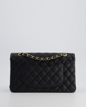 *HOT* Chanel Medium Black Classic Double Flap Bag in Caviar Leather with Gold Hardware