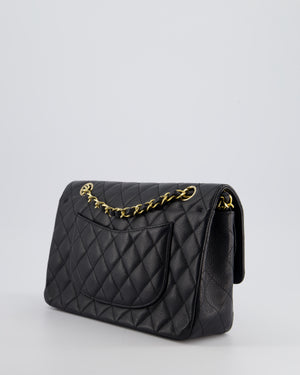 *RARE* Chanel Vintage Black Medium Classic Double Flap Bag in Caviar Leather with Gold Hardware