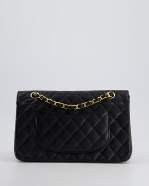 *RARE* Chanel Vintage Black Medium Classic Double Flap Bag in Caviar Leather with Gold Hardware