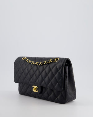 *RARE* Chanel Vintage Black Medium Classic Double Flap Bag in Caviar Leather with Gold Hardware