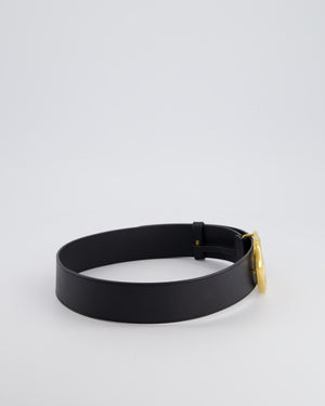 Gucci Black GG Logo Marmont Leather Belt Size 70cm