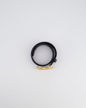 Gucci Black GG Logo Marmont Leather Belt Size 70cm