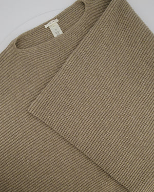 The Row Beige Oversized Ribbed Cashmere Poncho Size XS/S (UK 6/8)