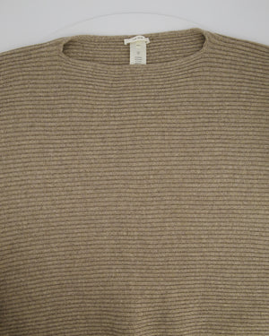 The Row Beige Oversized Ribbed Cashmere Poncho Size XS/S (UK 6/8)