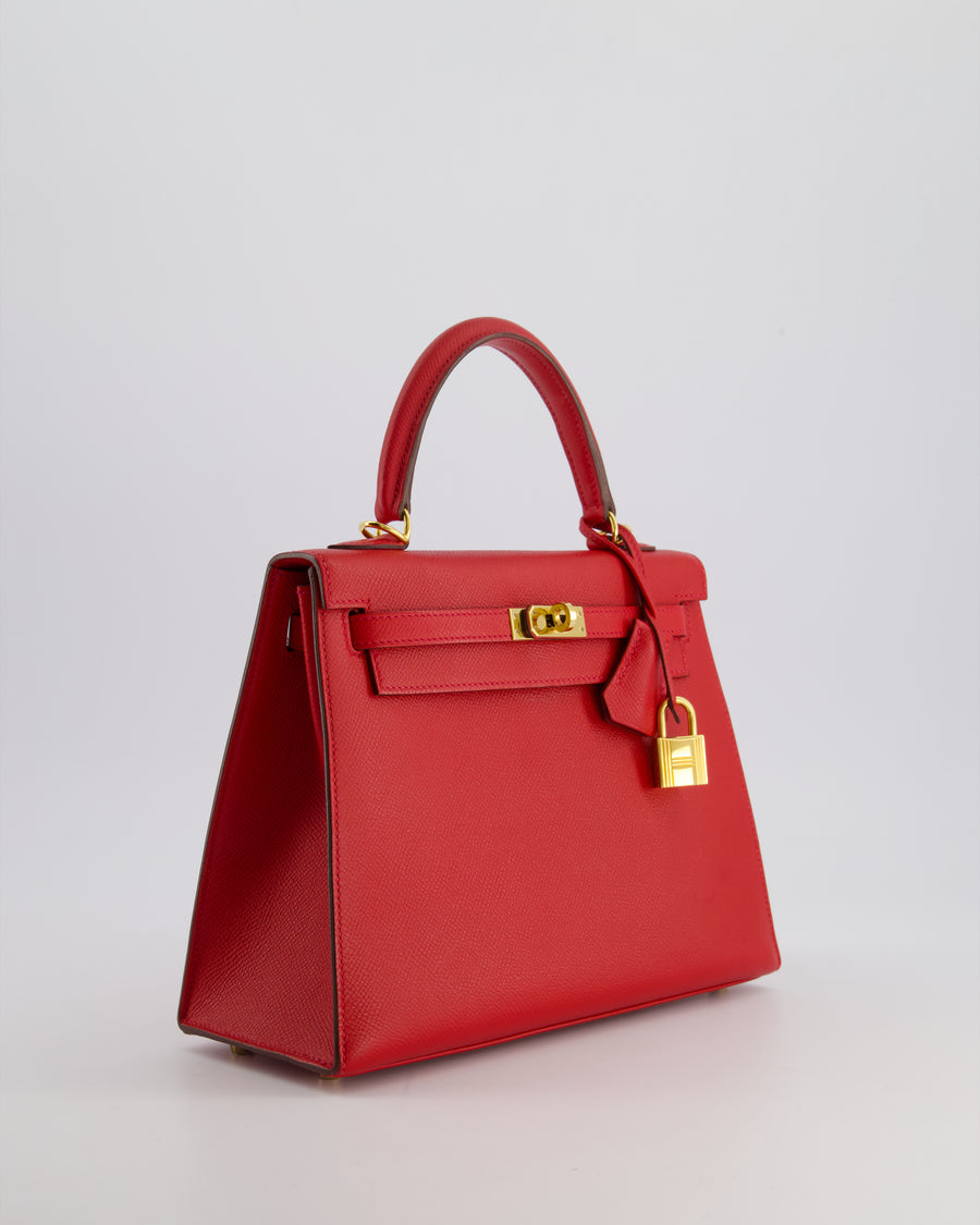 Hermès Kelly 25cm Replica Jewelry
 Bag in Rouge Tomate Epsom Leather and Gold Hardware