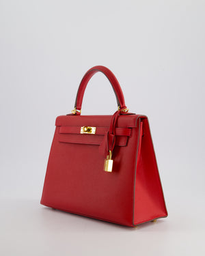 Hermès Kelly 25cm Replica Jewelry
 Bag in Rouge Tomate Epsom Leather and Gold Hardware