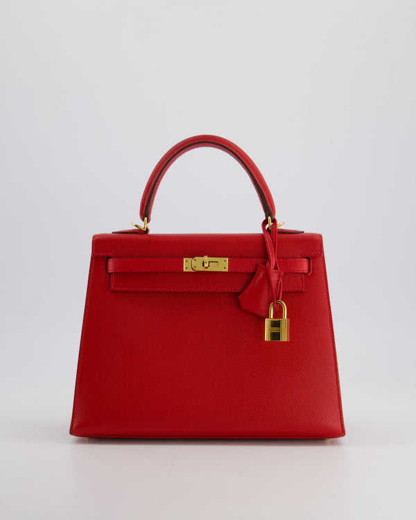 Hermès Kelly 25cm Replica Jewelry
 Bag in Rouge Tomate Epsom Leather and Gold Hardware