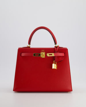 Hermès Kelly 25cm Replica Jewelry
 Bag in Rouge Tomate Epsom Leather and Gold Hardware