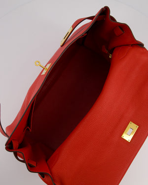 Hermès Kelly 40cm in Cappucine Togo Leather with Gold Hardware