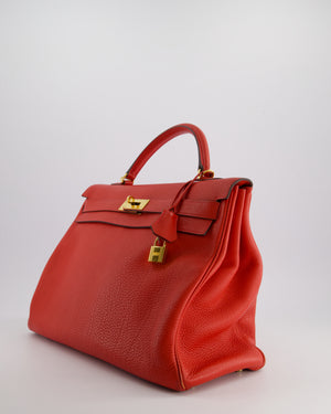 Hermès Kelly 40cm in Cappucine Togo Leather with Gold Hardware