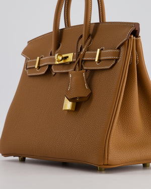 *HOT* Hermès Birkin 25cm Retourne Bag in Gold Togo Leather with Gold Hardware