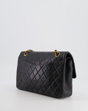 *FIRE PRICE* Chanel Vintage Black Medium Classic Double Flap Bag in Lambskin Leather with 24K Gold Hardware