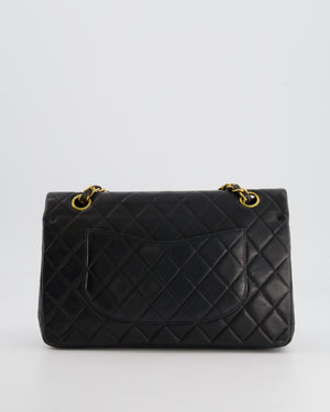 *FIRE PRICE* Chanel Vintage Black Medium Classic Double Flap Bag in Lambskin Leather with 24K Gold Hardware