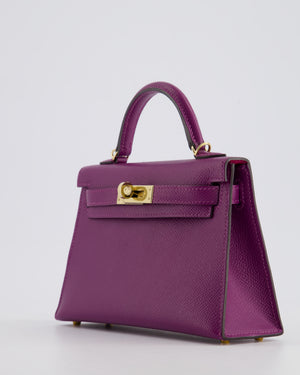 *HOT* Hermès HSS Mini Kelly II Bag 20cm in Anemone and Rose 
Tyrien Epsom Leather with Permabrass Hardware