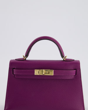 *HOT* Hermès HSS Mini Kelly II Bag 20cm in Anemone and Rose 
Tyrien Epsom Leather with Permabrass Hardware