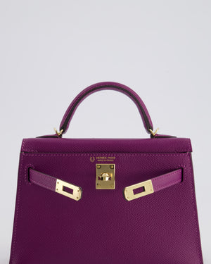 *HOT* Hermès HSS Mini Kelly II Bag 20cm in Anemone and Rose 
Tyrien Epsom Leather with Permabrass Hardware