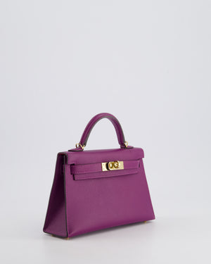 *HOT* Hermès HSS Mini Kelly II Bag 20cm in Anemone and Rose 
Tyrien Epsom Leather with Permabrass Hardware