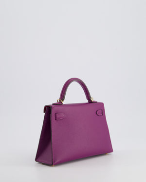 *HOT* Hermès HSS Mini Kelly II Bag 20cm in Anemone and Rose 
Tyrien Epsom Leather with Permabrass Hardware