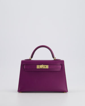 *HOT* Hermès HSS Mini Kelly II Bag 20cm in Anemone and Rose 
Tyrien Epsom Leather with Permabrass Hardware