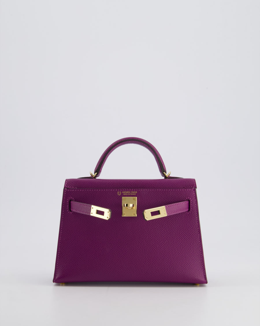 *HOT* Hermès HSS Mini Kelly II Bag 20cm in Anemone and Rose 
Tyrien Epsom Leather with Permabrass Hardware