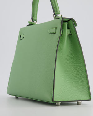 *HOT* Hermes Kelly Replica Jewelry
 25cm Bag in Vert Criquet Epsom Leather with Palladium Hardware