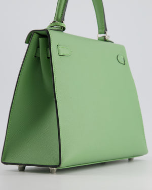 *HOT* Hermes Kelly Replica Jewelry
 25cm Bag in Vert Criquet Epsom Leather with Palladium Hardware