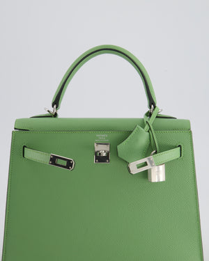 *HOT* Hermes Kelly Replica Jewelry
 25cm Bag in Vert Criquet Epsom Leather with Palladium Hardware