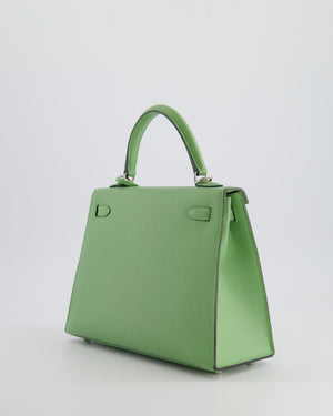 *HOT* Hermes Kelly Replica Jewelry
 25cm Bag in Vert Criquet Epsom Leather with Palladium Hardware