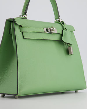 *HOT* Hermes Kelly Replica Jewelry
 25cm Bag in Vert Criquet Epsom Leather with Palladium Hardware