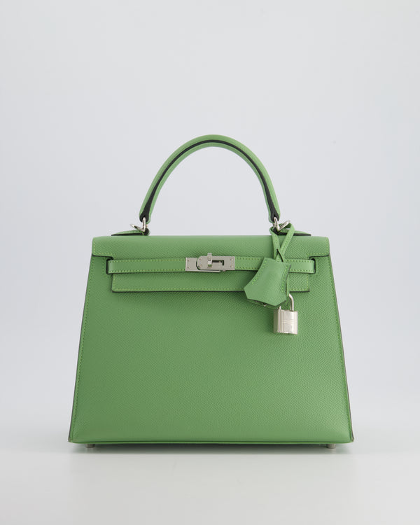 *HOT* Hermes Kelly Replica Jewelry
 25cm Bag in Vert Criquet Epsom Leather with Palladium Hardware