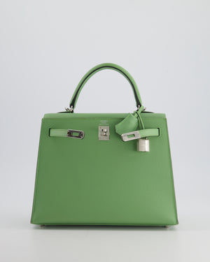 *HOT* Hermes Kelly Replica Jewelry
 25cm Bag in Vert Criquet Epsom Leather with Palladium Hardware