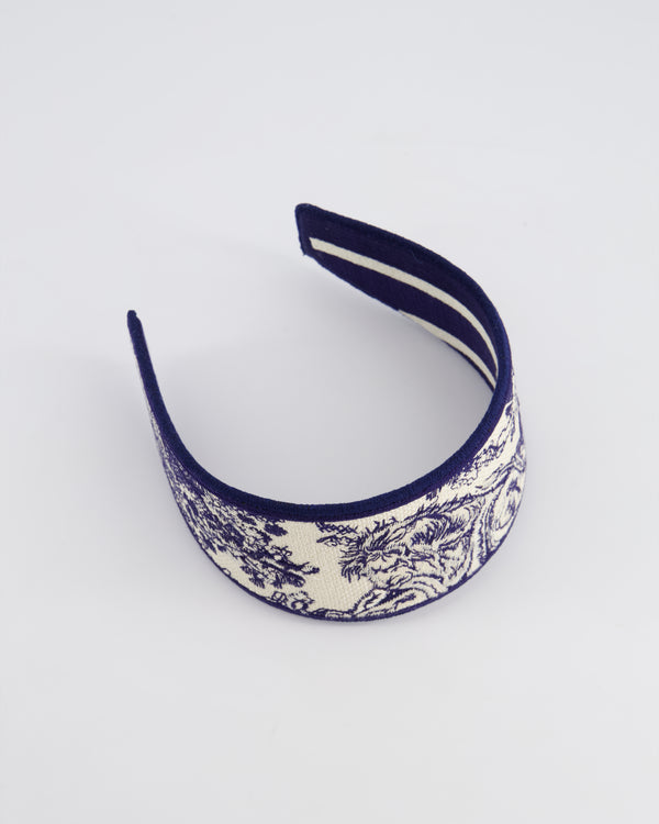 Christian Dior Navy Toile De Jouy Headband Size O/S