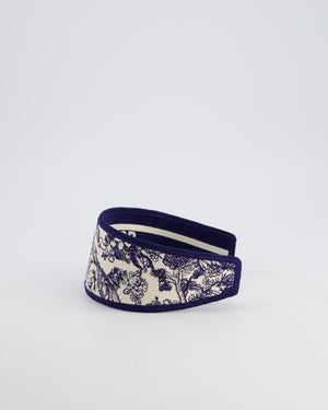 Christian Dior Navy Toile De Jouy Headband Size O/S