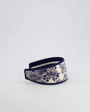 Christian Dior Navy Toile De Jouy Headband Size O/S