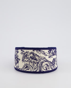 Christian Dior Navy Toile De Jouy Headband Size O/S