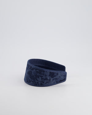 Christian Dior Navy Floral Print Headband Size O/S