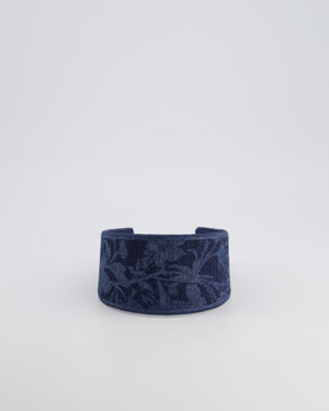 Christian Dior Navy Floral Print Headband Size O/S