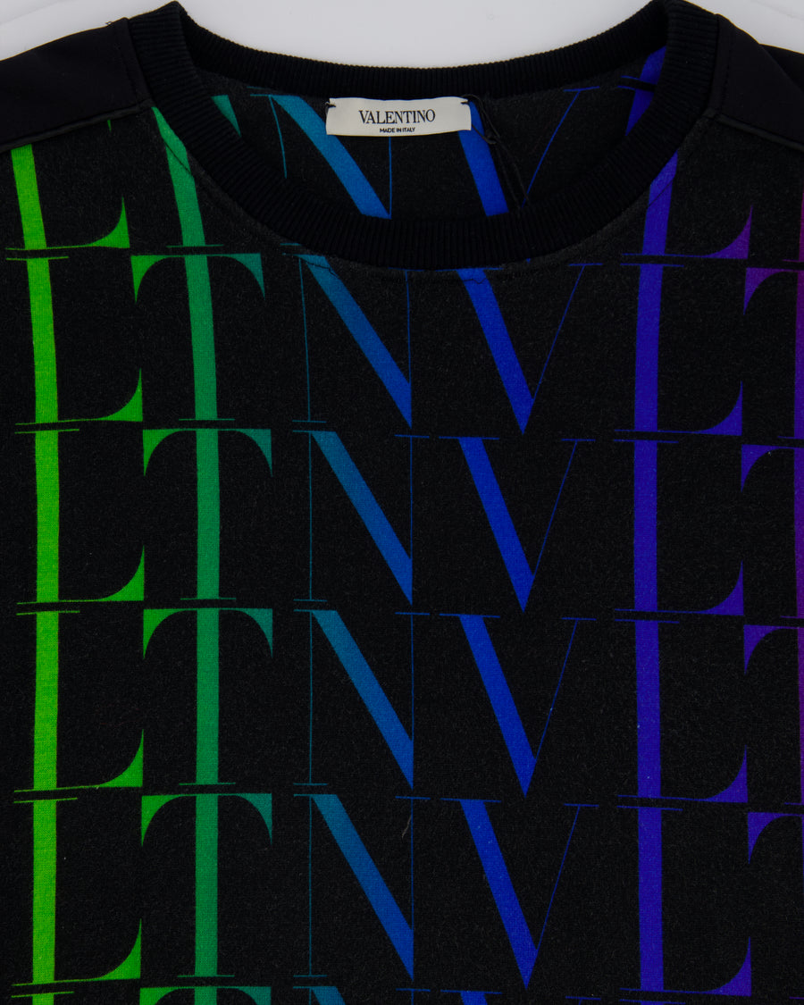 Valentino Multi- Colour "VLTN" Long Sleeve Jumper Size M (EU 48)