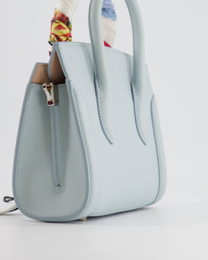 Alexander Mcqueen Pastel Blue Leather Small Heroine Bag with Floral Silk Twilly RRP £2,400