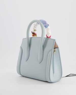 Alexander Mcqueen Pastel Blue Leather Small Heroine Bag with Floral Silk Twilly RRP £2,400