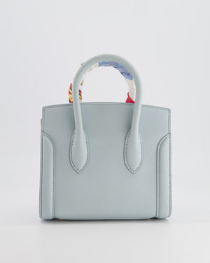 Alexander Mcqueen Pastel Blue Leather Small Heroine Bag with Floral Silk Twilly RRP £2,400