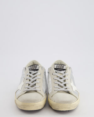 Golden Goose Deluxe Brand Metallic Silver Superstar Trainers Size 38