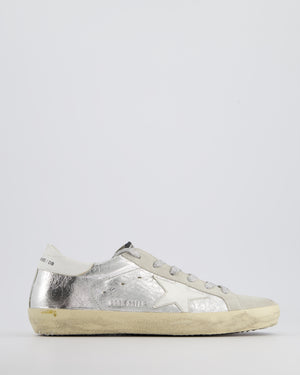 Golden Goose Deluxe Brand Metallic Silver Superstar Trainers Size 38