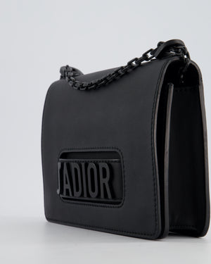 *FIRE PRICE* Christian Dior Black Matte J
Adior Medium Flap Bag in Smooth Calfskin Leather with Black Hardware