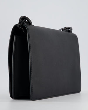 *FIRE PRICE* Christian Dior Black Matte J
Adior Medium Flap Bag in Smooth Calfskin Leather with Black Hardware