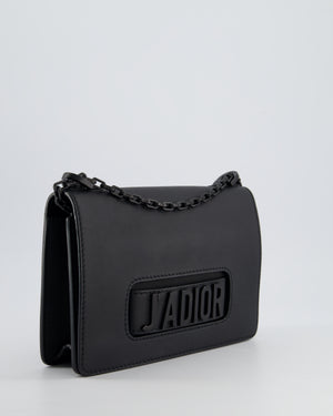 *FIRE PRICE* Christian Dior Black Matte J
Adior Medium Flap Bag in Smooth Calfskin Leather with Black Hardware