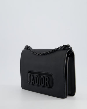 *FIRE PRICE* Christian Dior Black Matte J
Adior Medium Flap Bag in Smooth Calfskin Leather with Black Hardware