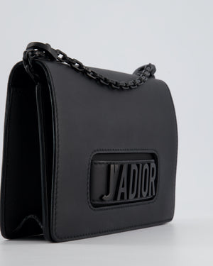 *FIRE PRICE* Christian Dior Black Matte J
Adior Medium Flap Bag in Smooth Calfskin Leather with Black Hardware