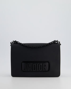 *FIRE PRICE* Christian Dior Black Matte J
Adior Medium Flap Bag in Smooth Calfskin Leather with Black Hardware